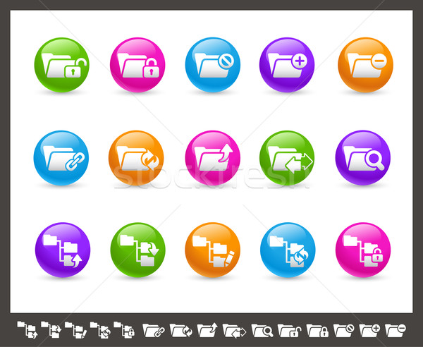 Folder Icons - 1 of 2 // Rainbow Series Stock photo © Palsur