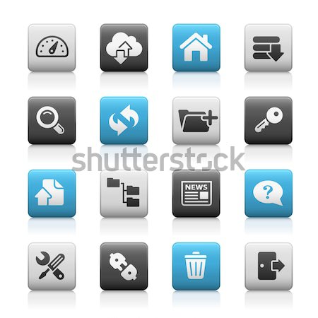Hosting Icons -- Outline Button Stock photo © Palsur