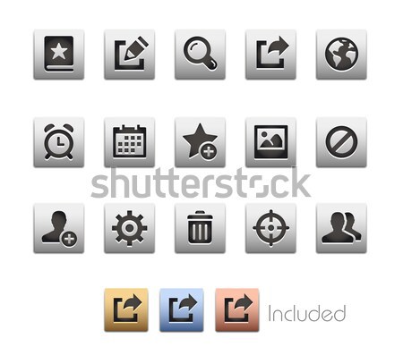 [[stock_photo]]: Sociale · icônes · bouton · couleur · couche