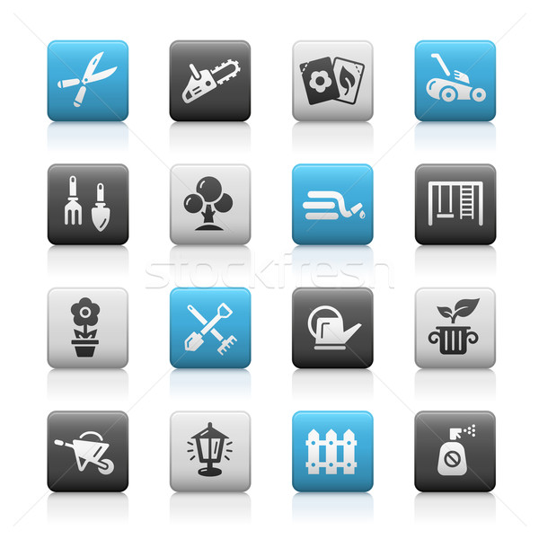 Gardening Icons - Matte Series Stock photo © Palsur