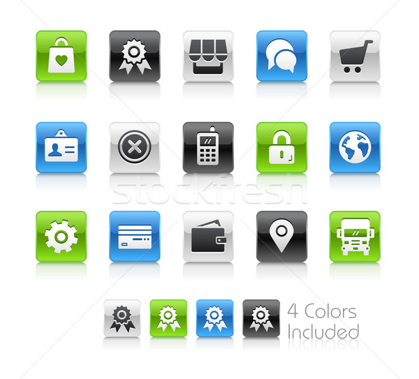 On-line Store Icons -- Clean Series Stock photo © Palsur