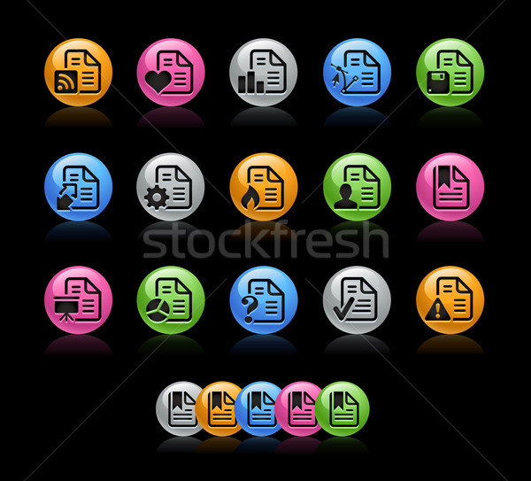 Documents Icon set - Gelcolor-Series Stock photo © Palsur