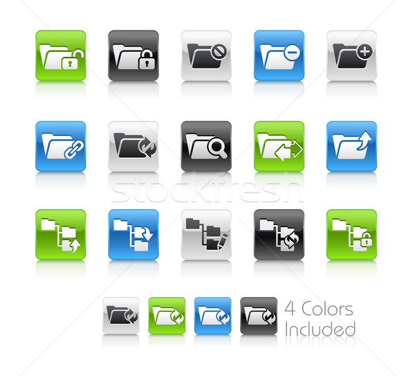 Folder Icons - 1 // Clean Series Stock photo © Palsur