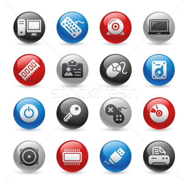 Computer & Devices Icons // Gel Pro Series Stock photo © Palsur