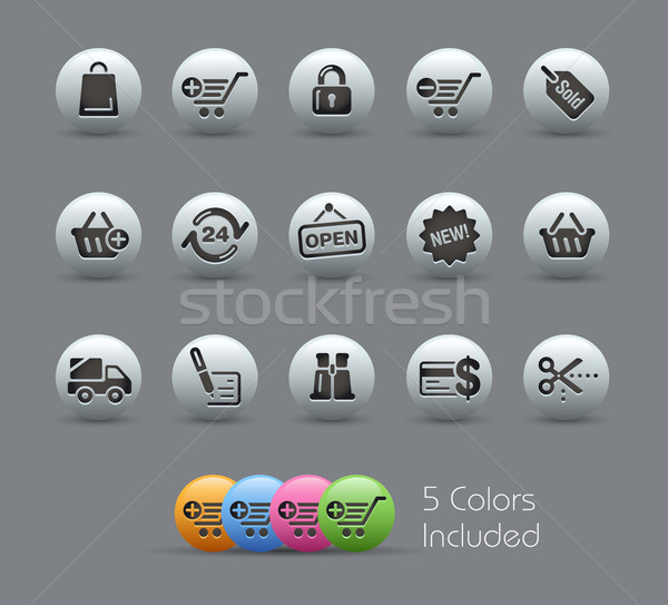 Shopping eps file colore icona diverso Foto d'archivio © Palsur