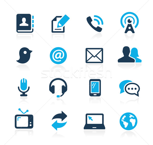 Communications Icons // Azure Series Stock photo © Palsur