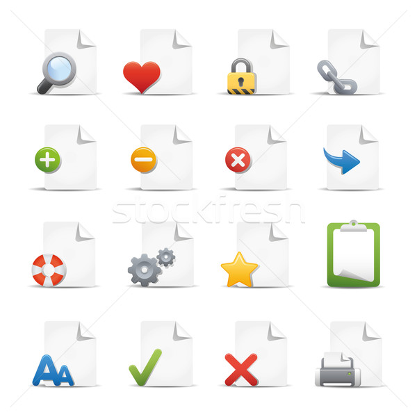 Stock photo: Professional Icon Set / 4 - Pages
