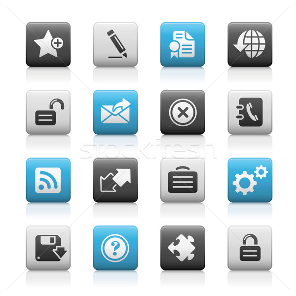 Web 20 iconen mat professionele website Stockfoto © Palsur