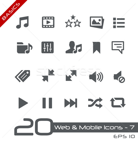 Web & Mobile Icons-7 // Basics Stock photo © Palsur