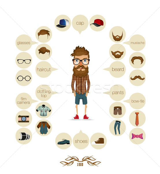 hipster style elements Stock photo © Panaceadoll