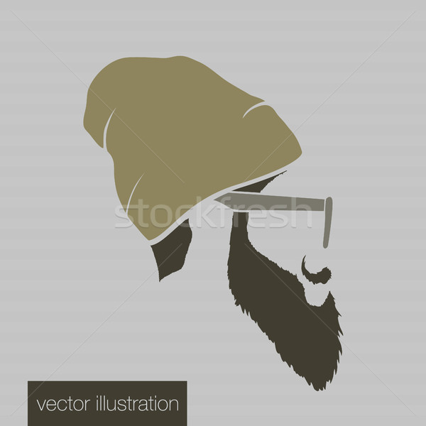 Stock photo: icons hairstyles beard and mustache hipster