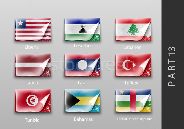 Flags in the form of states with shadows Stock photo © Panaceadoll
