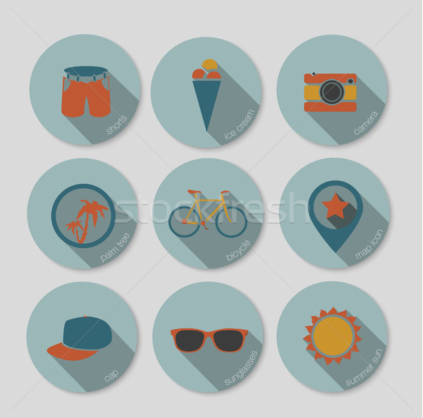 set of playsuits entertainment and travel Stock photo © Panaceadoll