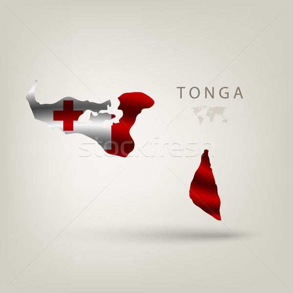 Illustrations of the world with flags and capitals Stock photo © Panaceadoll