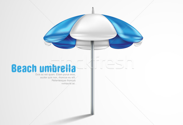 beach umbrella on a white background Stock photo © Panaceadoll