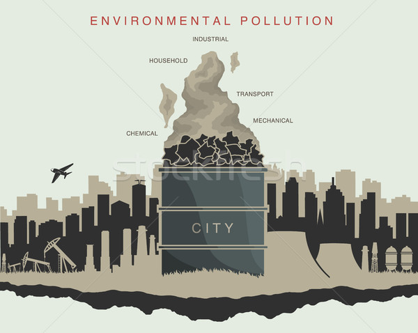 pollution, environment and natural resources. The concept of ecology Stock photo © Panaceadoll