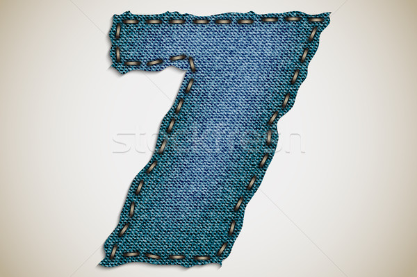 jeans figure and letter from jeans texture Stock photo © Panaceadoll