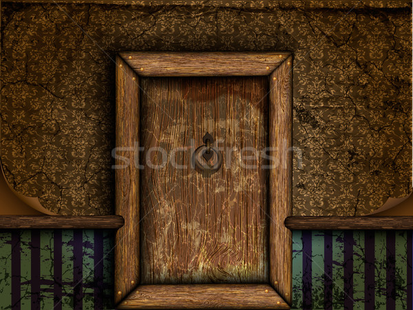 Alten Holz Tür Jahrgang Zimmer Haus Stock foto © Panaceadoll