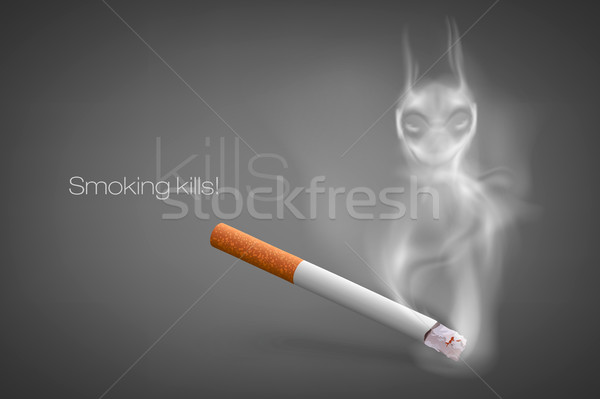 smoking cigarettes. anti smoking concept Stock photo © Panaceadoll