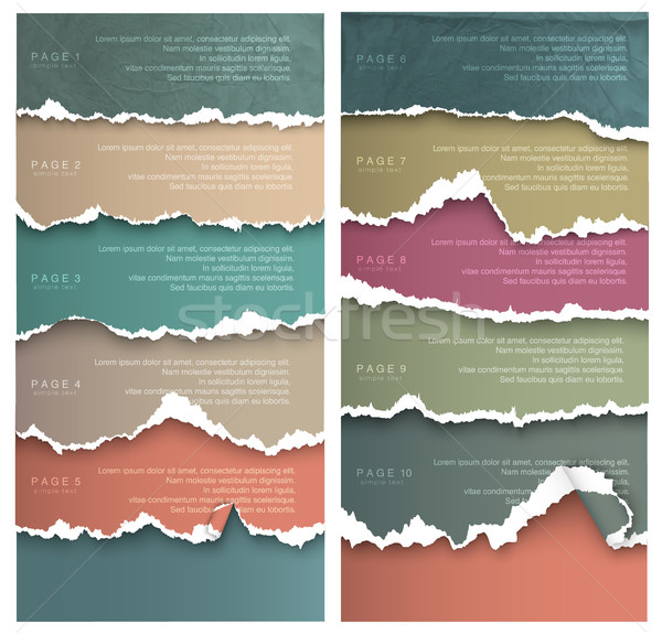 Set proiect element rupte de hârtie loc text Imagine de stoc © Panaceadoll