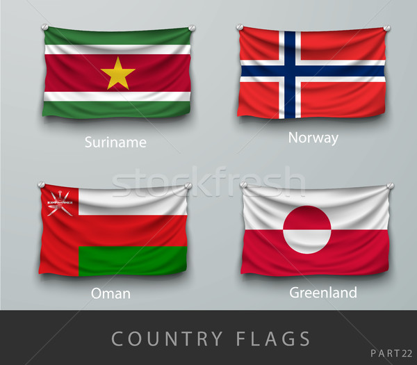 Golf land vlag schaduwen wereld afrika Stockfoto © Panaceadoll