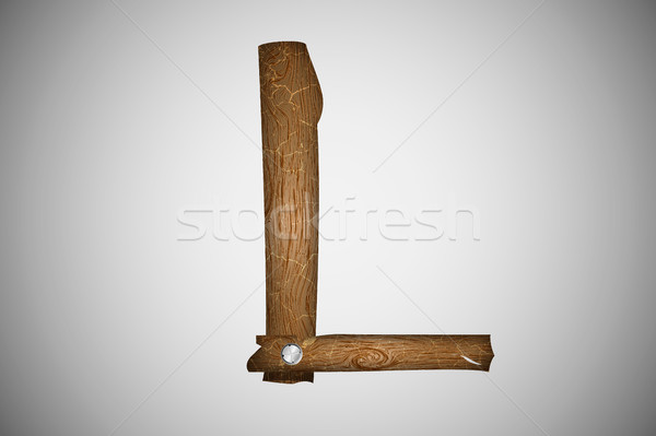 Houten alfabet brief textuur boom hout Stockfoto © Panaceadoll