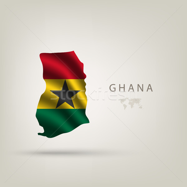 Foto stock: Ilustraciones · mundo · banderas · viaje · bandera · África