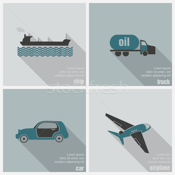 Infografiken Verschmutzung menschlichen Aktivität Auto Baum Stock foto © Panaceadoll