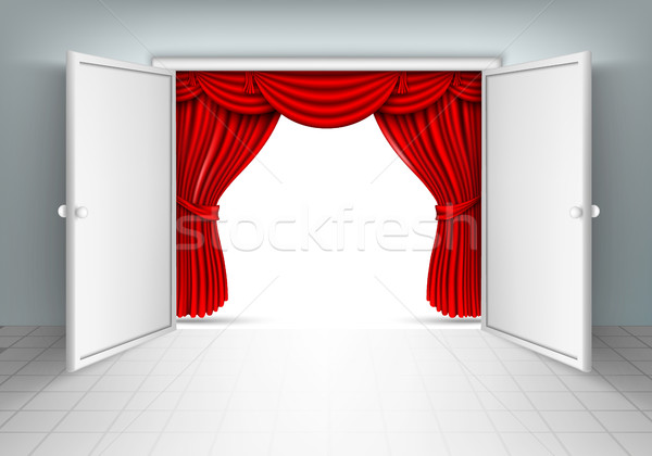 empty room with walls and lighting Stock photo © Panaceadoll