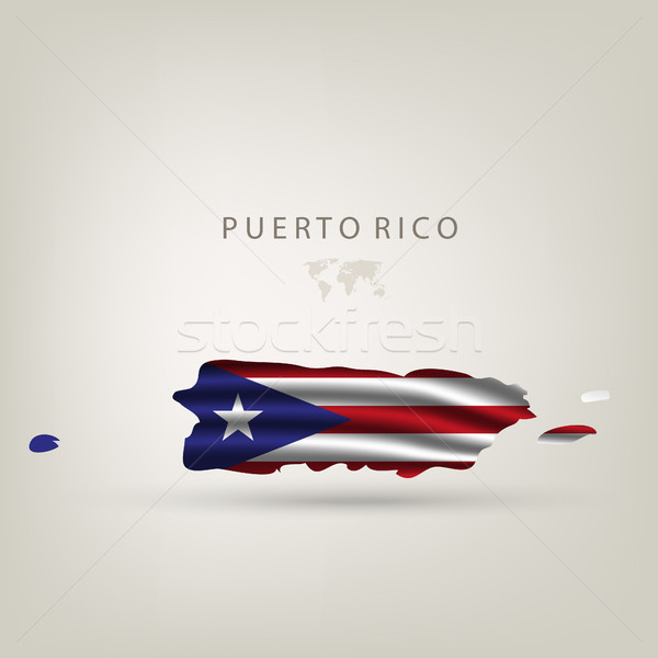 Illustrations of the world with flags and capitals Stock photo © Panaceadoll