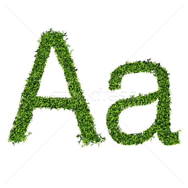 изолированный трава алфавит белый весны искусства Сток-фото © Panaceadoll