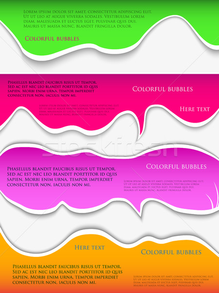 Farbenreich Blasen Rede Papier abstrakten Design Stock foto © Panaceadoll