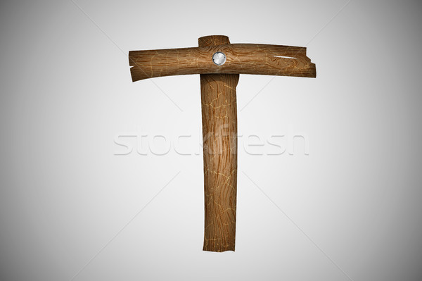 Stock photo: Wooden alphabet letter