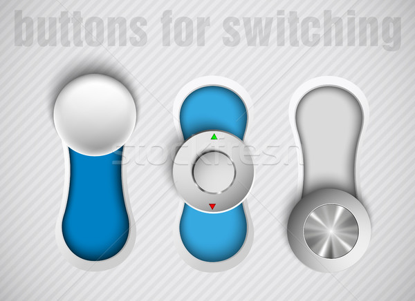 Switch button on a metal background Stock photo © Panaceadoll