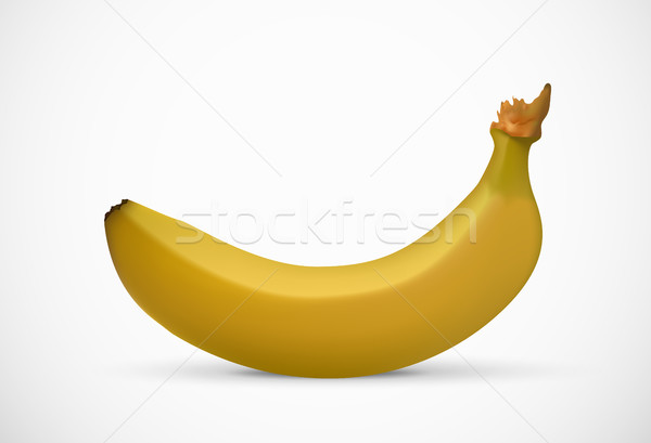 Banana isolated on white background. Illustrator vector image Stock photo © Panaceadoll