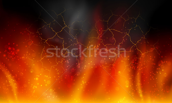 fire on a black background dark decoration Stock photo © Panaceadoll