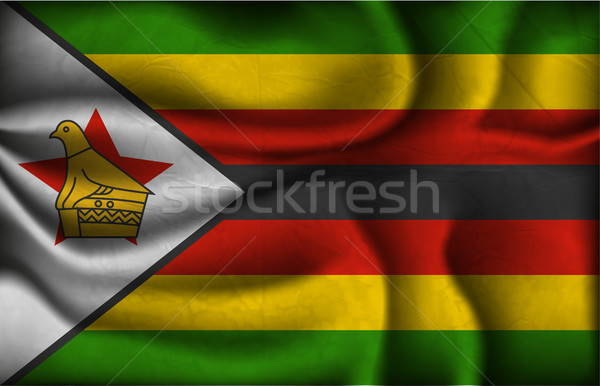 Dalga ülke bayrak gölgeler dünya Afrika Stok fotoğraf © Panaceadoll