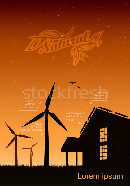 saving the environment. concept of ecology, renewable energy Stock photo © Panaceadoll