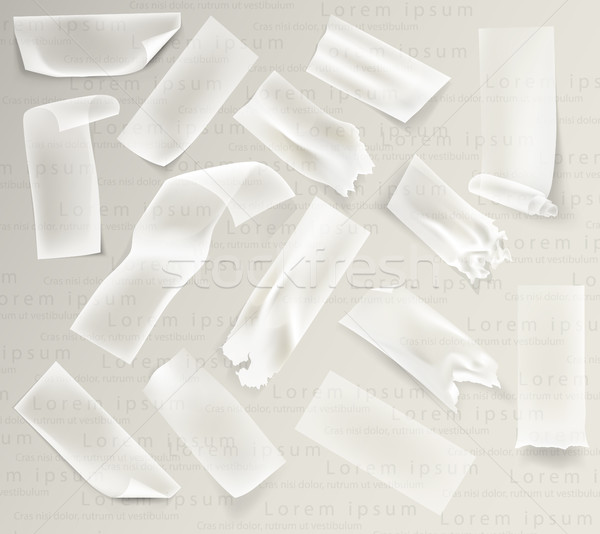 Stock photo: set of transparent adhesive tape and adhesive sellotape