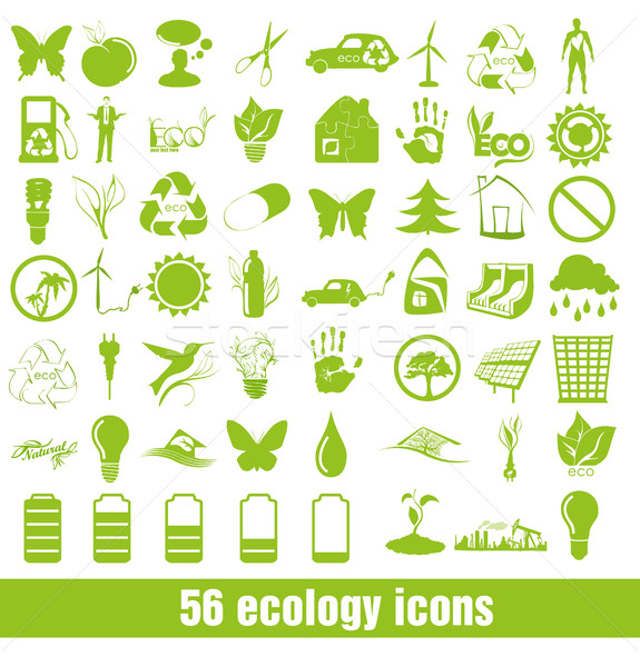 set of eco icons Stock photo © Panaceadoll