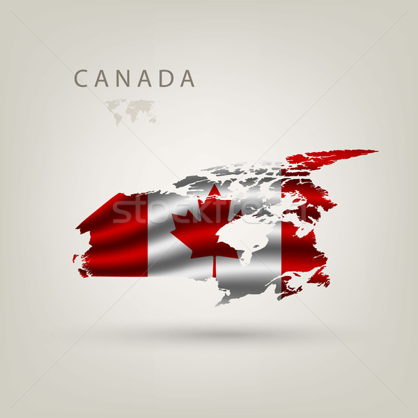 Illustrations of the world with flags and capitals Stock photo © Panaceadoll