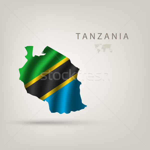 Illustrations of the world with flags and capitals Stock photo © Panaceadoll
