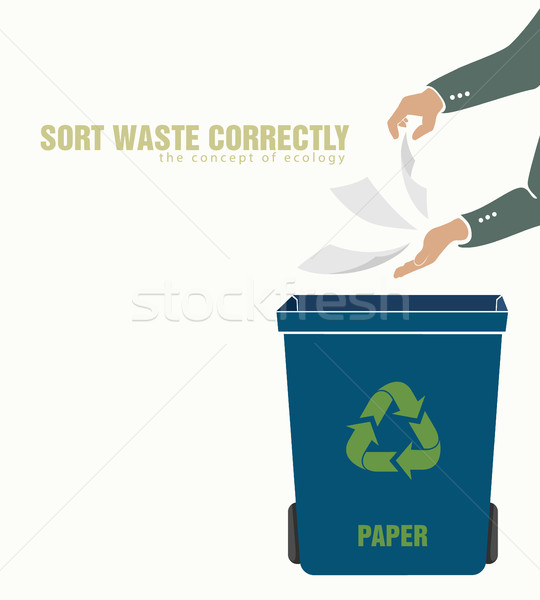 sorting paper, pollution of environment Stock photo © Panaceadoll