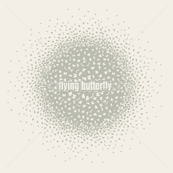 butterflies flying in a circle scatter in different directions. pastel Stock photo © Panaceadoll