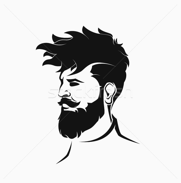 Foto stock: ícones · barba · bigode · cabelo