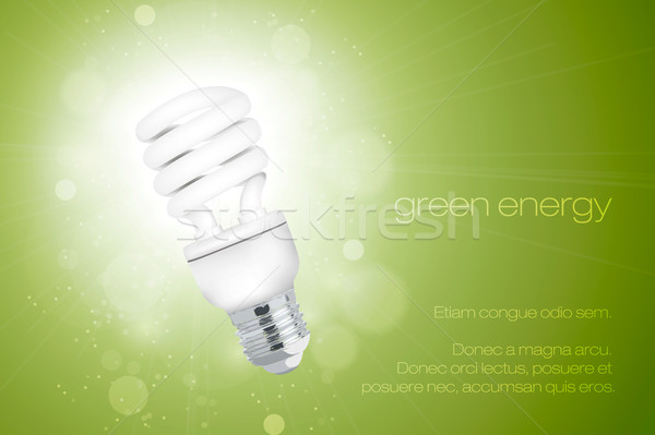 Incandescent and fluorescent energy saving light bulbs Stock photo © Panaceadoll