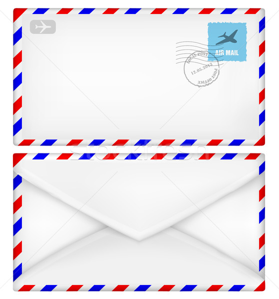 Branco vetor envelope isolado e-mail Foto stock © Panaceadoll