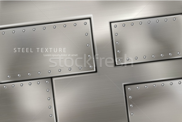riveted steel rivets and screws metal background Stock photo © Panaceadoll