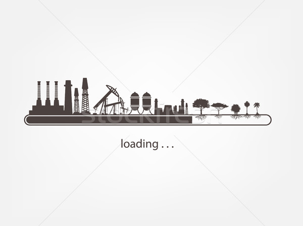 Ikon letöltés gyárak megújuló energia természet levél Stock fotó © Panaceadoll