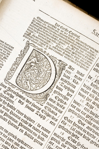 antique dutch bible text Stock photo © pancaketom